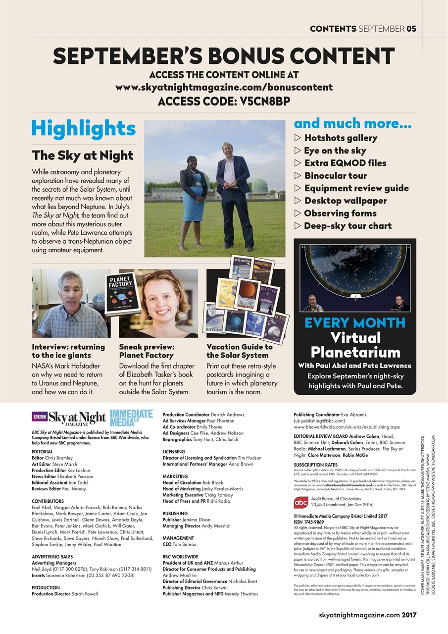 BBC Sky at Night Magazine Preview Pages