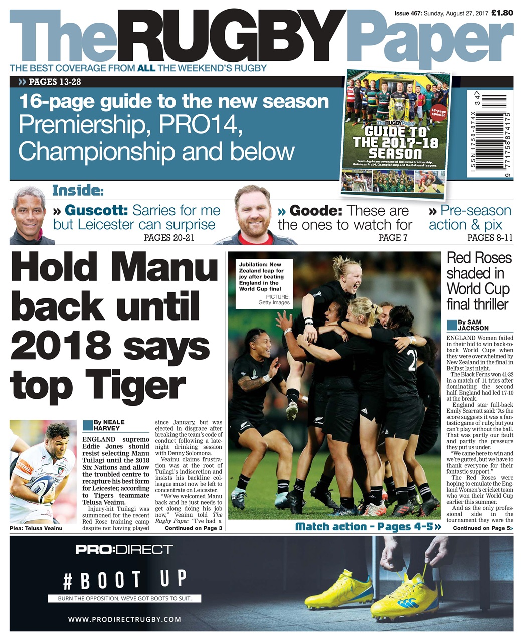 The Rugby Paper Preview Pages