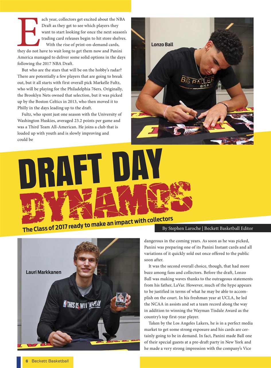 Beckett Basketball Magazine Preview Pages