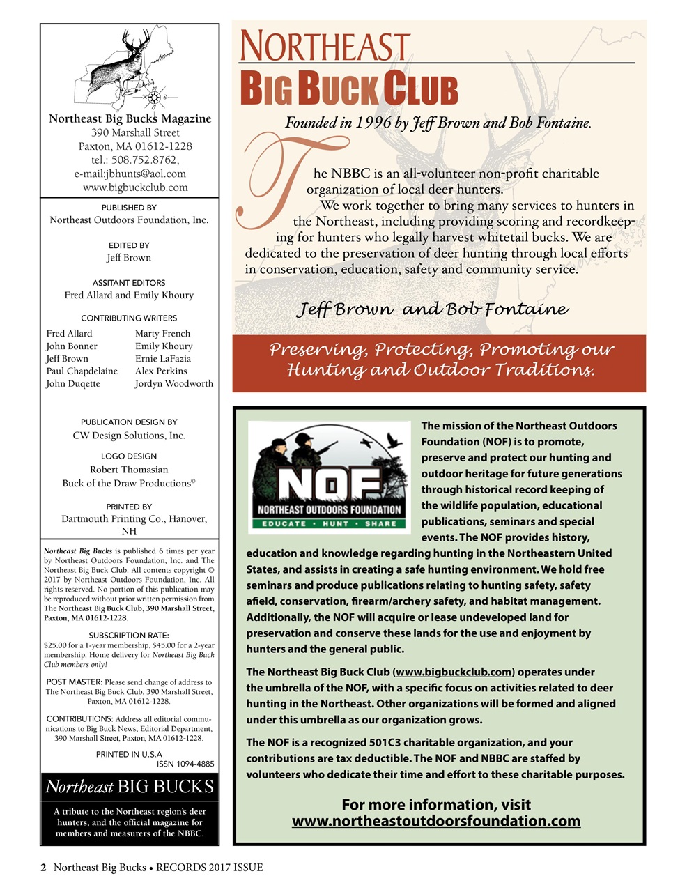 Northeast Big Bucks Preview Pages