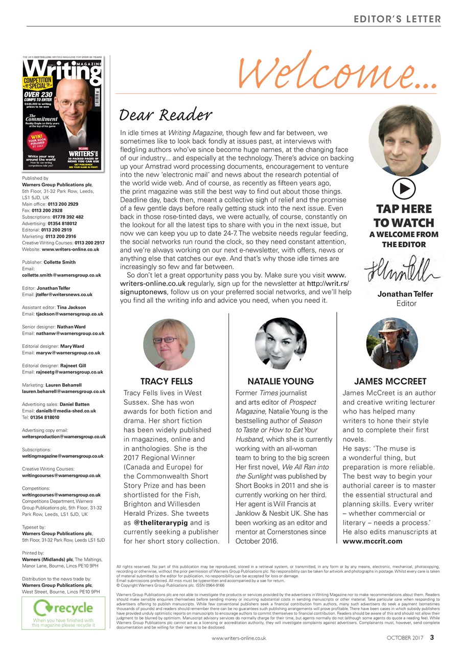 Writing Magazine Preview Pages