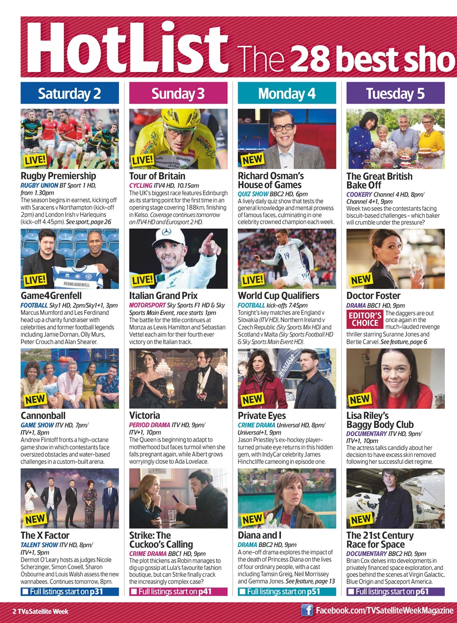 TV & Satellite Week Preview Pages