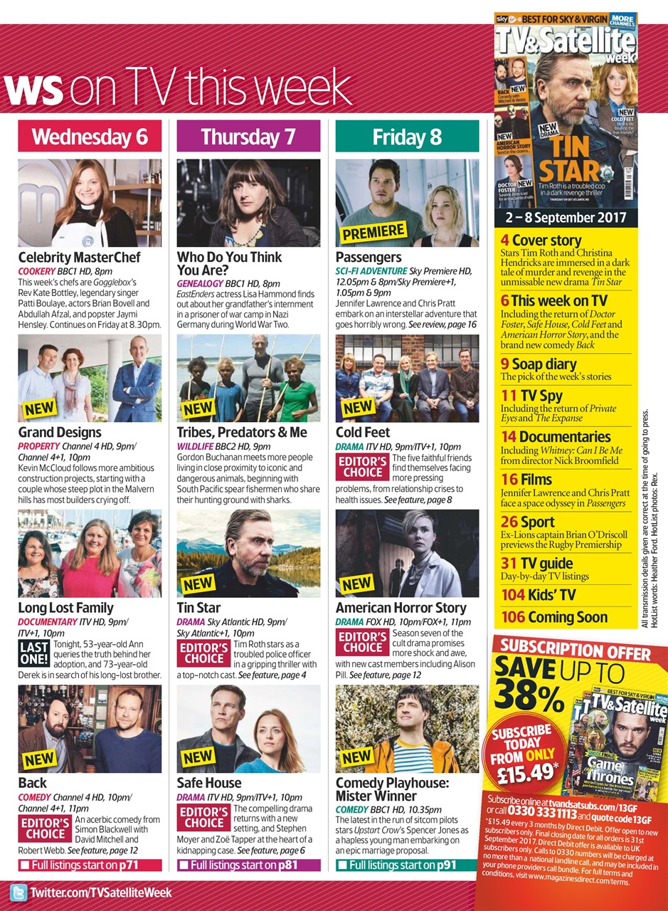 TV & Satellite Week Preview Pages