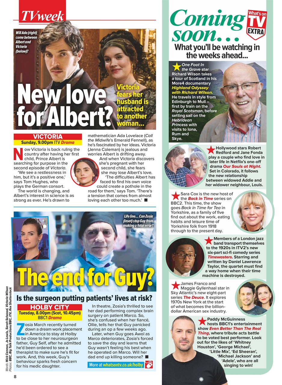 What's on TV Preview Pages