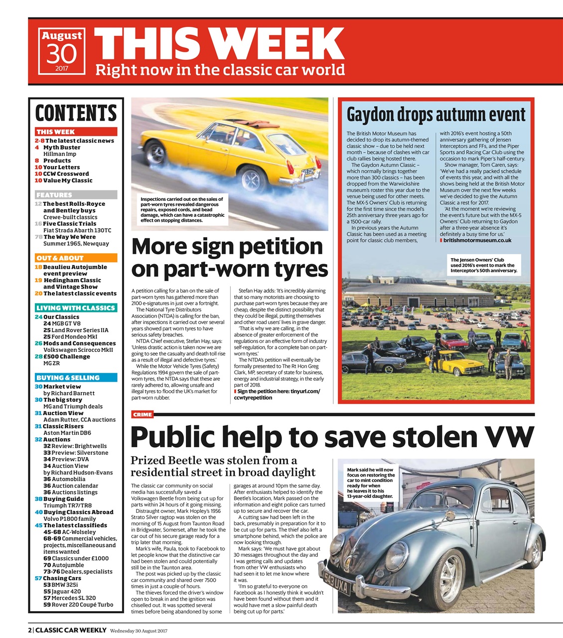 Classic Car Weekly Preview Pages