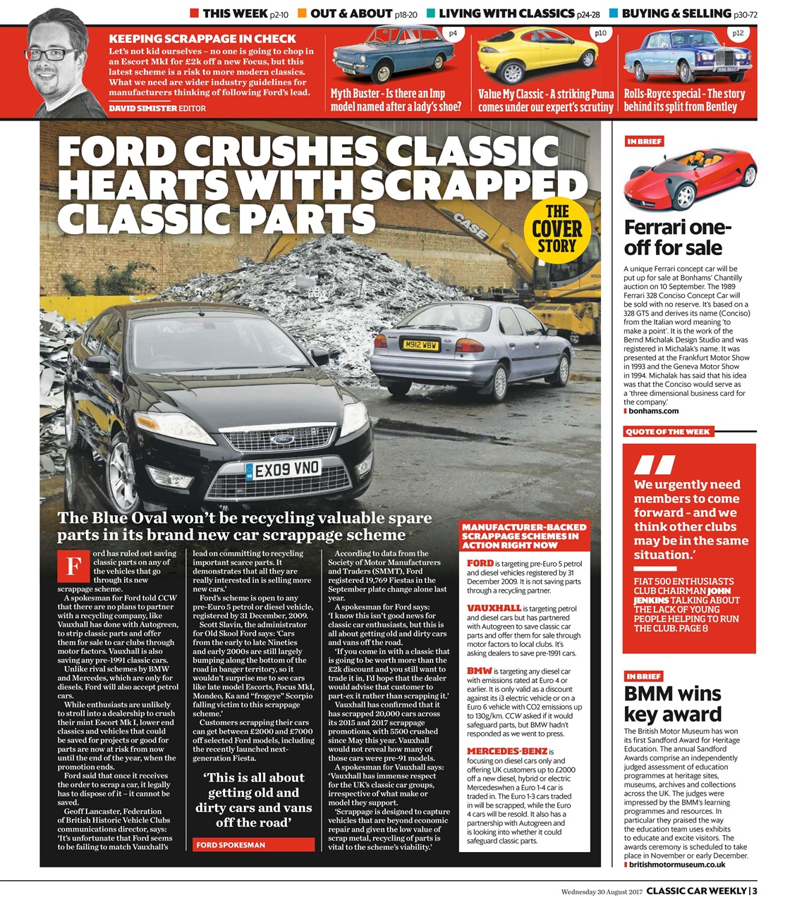 Classic Car Weekly Preview Pages