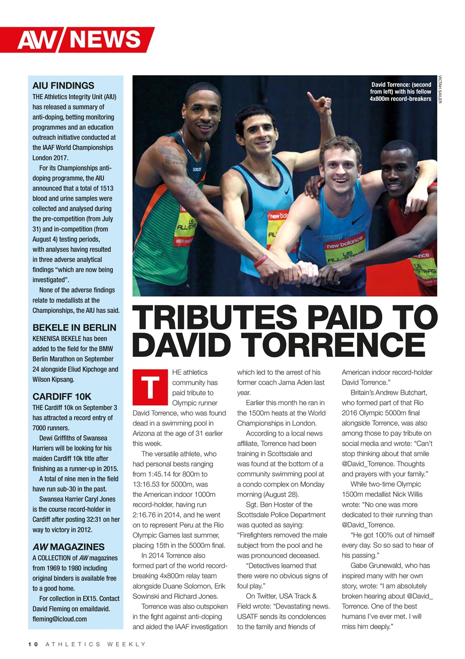 AW – Athletics Weekly Magazine Preview Pages