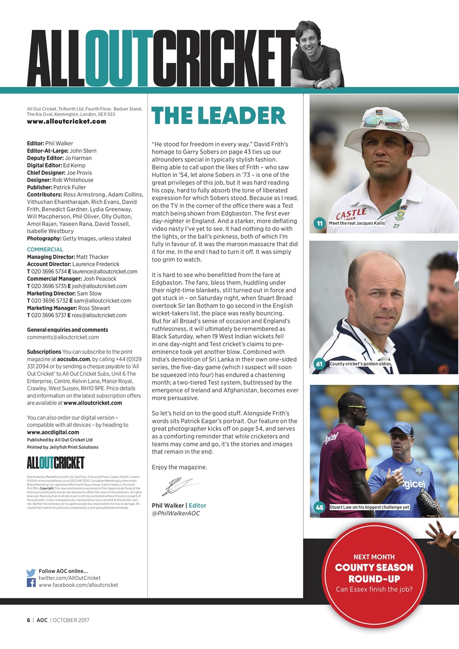 Wisden Cricket Monthly Preview Pages