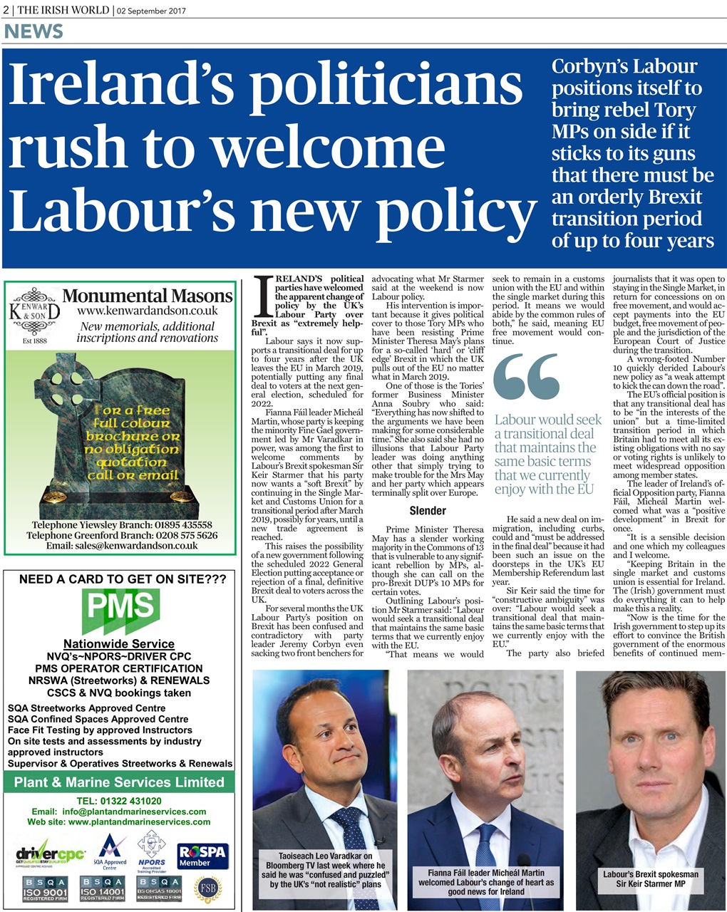 Irish World Preview Pages