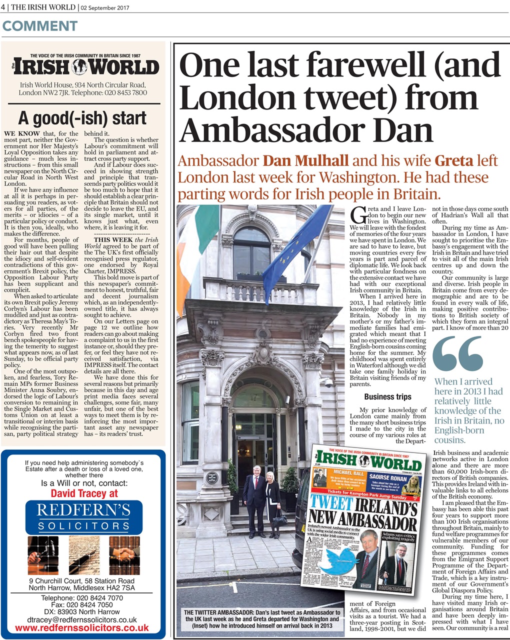 Irish World Preview Pages