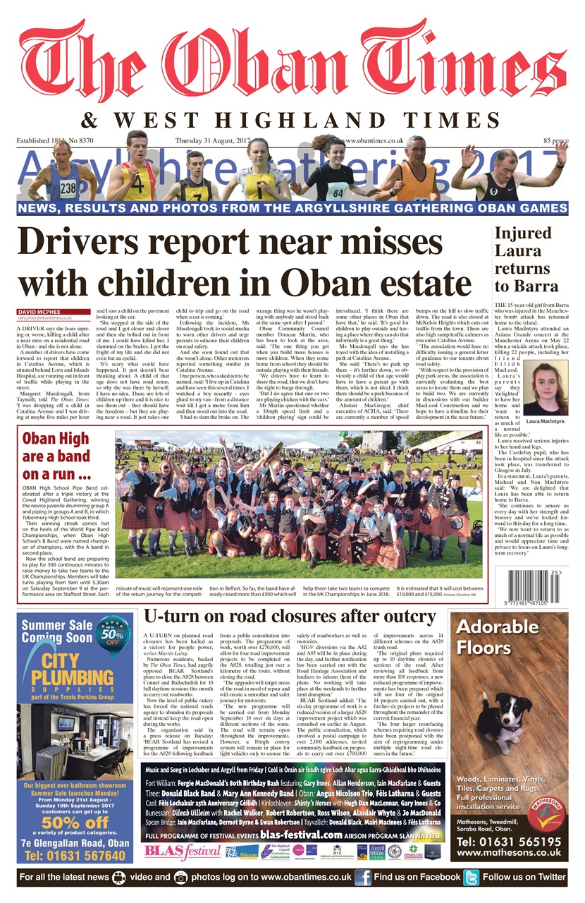 The Oban Times & Lochaber Times Preview Pages
