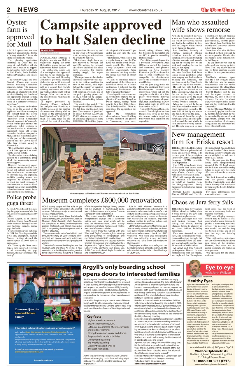 The Oban Times & Lochaber Times Preview Pages