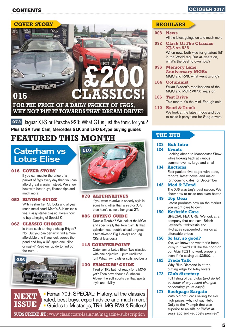 Classic Motoring Preview Pages