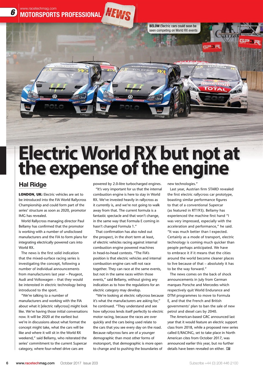 Race Tech Preview Pages