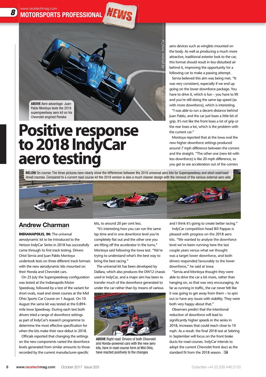 Race Tech Preview Pages