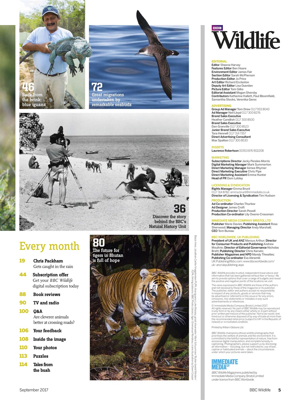 BBC Wildlife Magazine Preview Pages