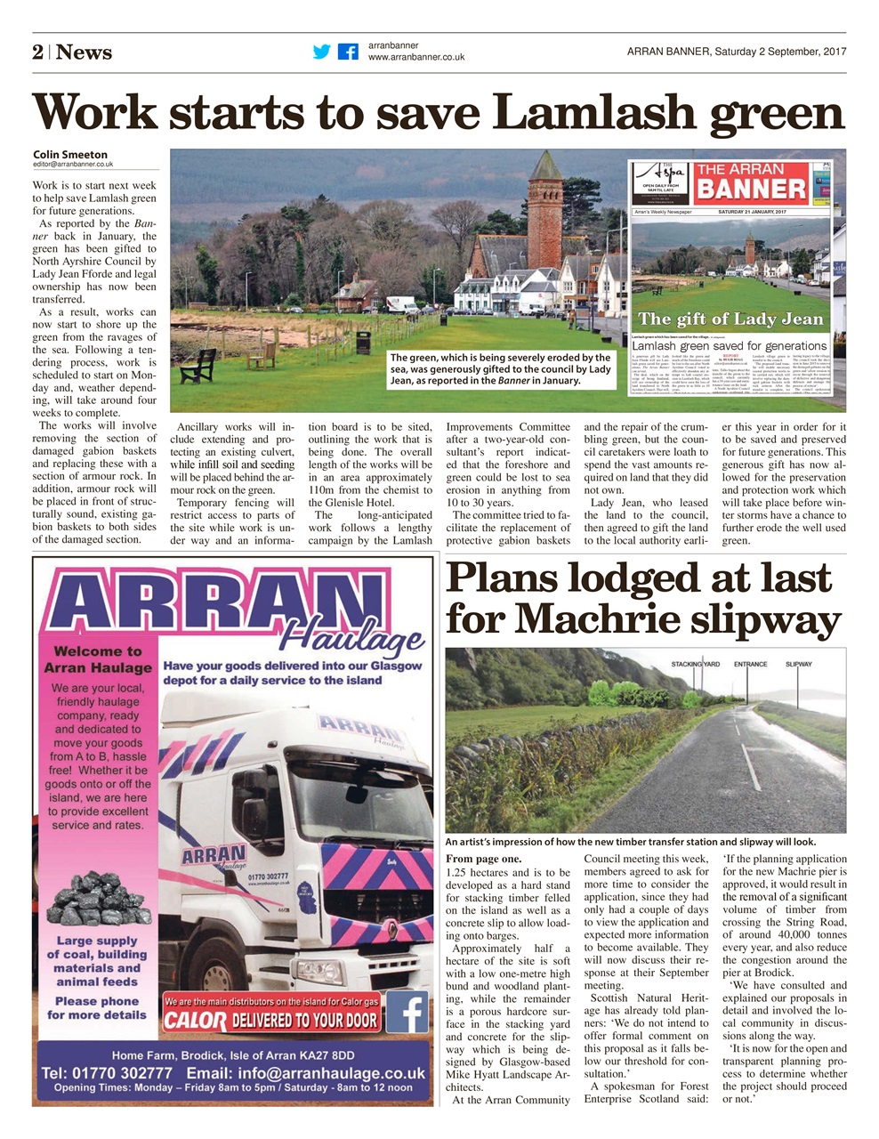 Arran Banner Preview Pages