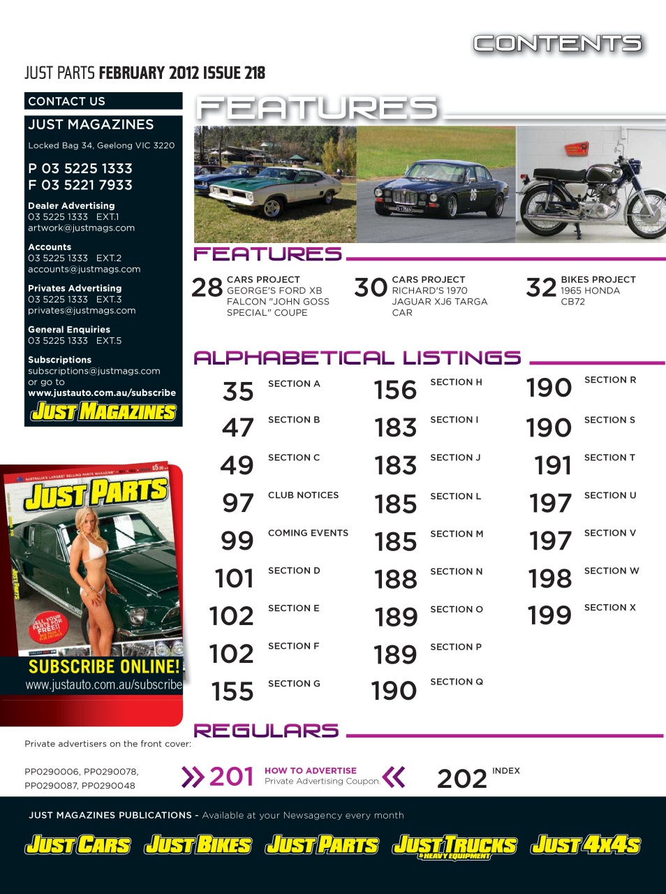 JUST PARTS Preview Pages