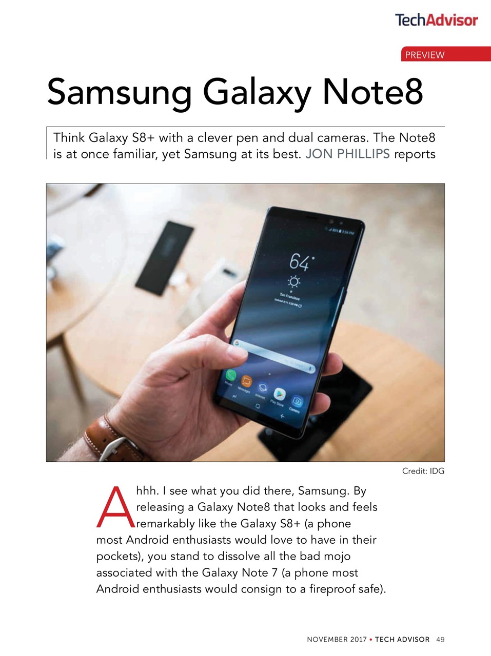 Tech Advisor Preview Pages