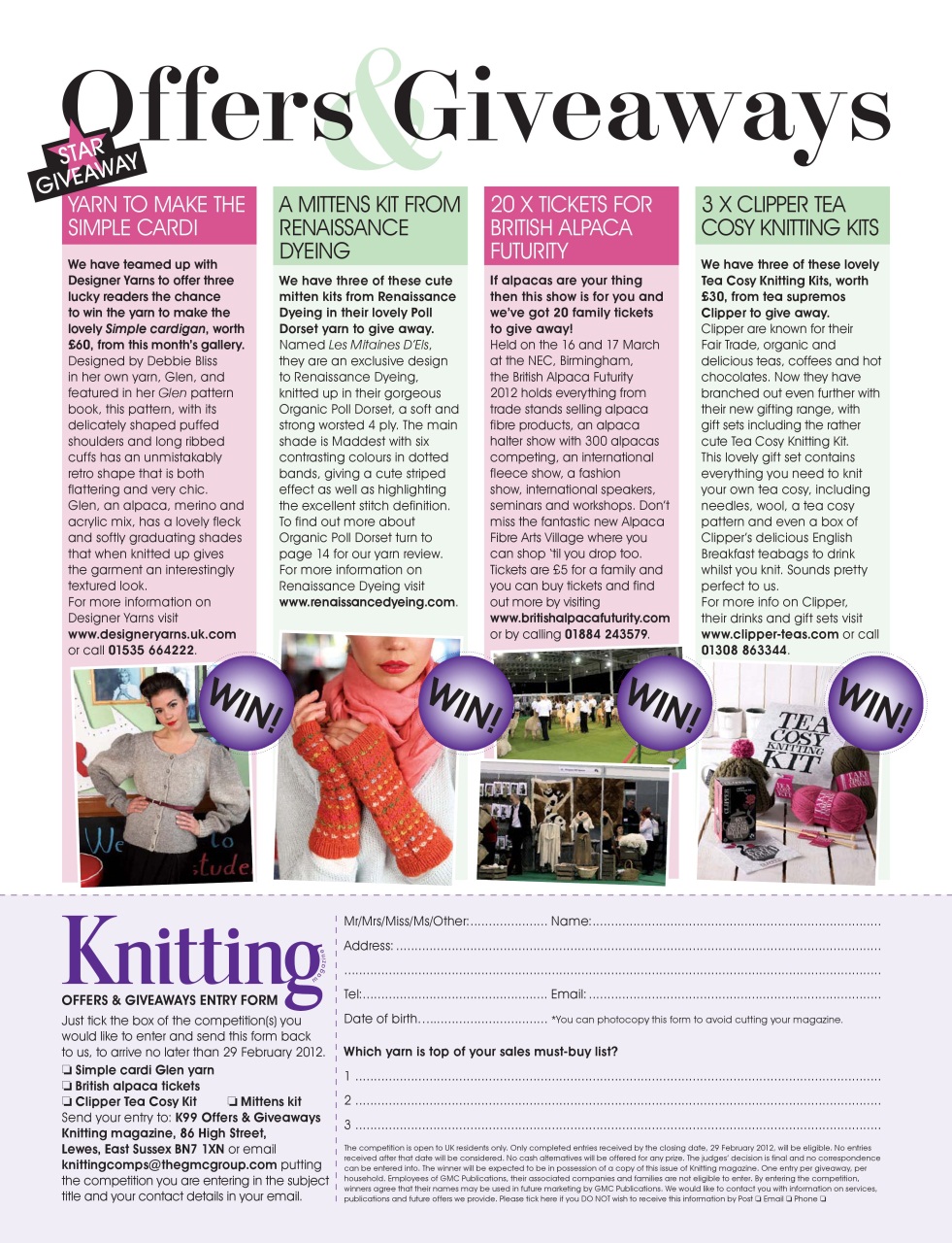 Knitting Preview Pages