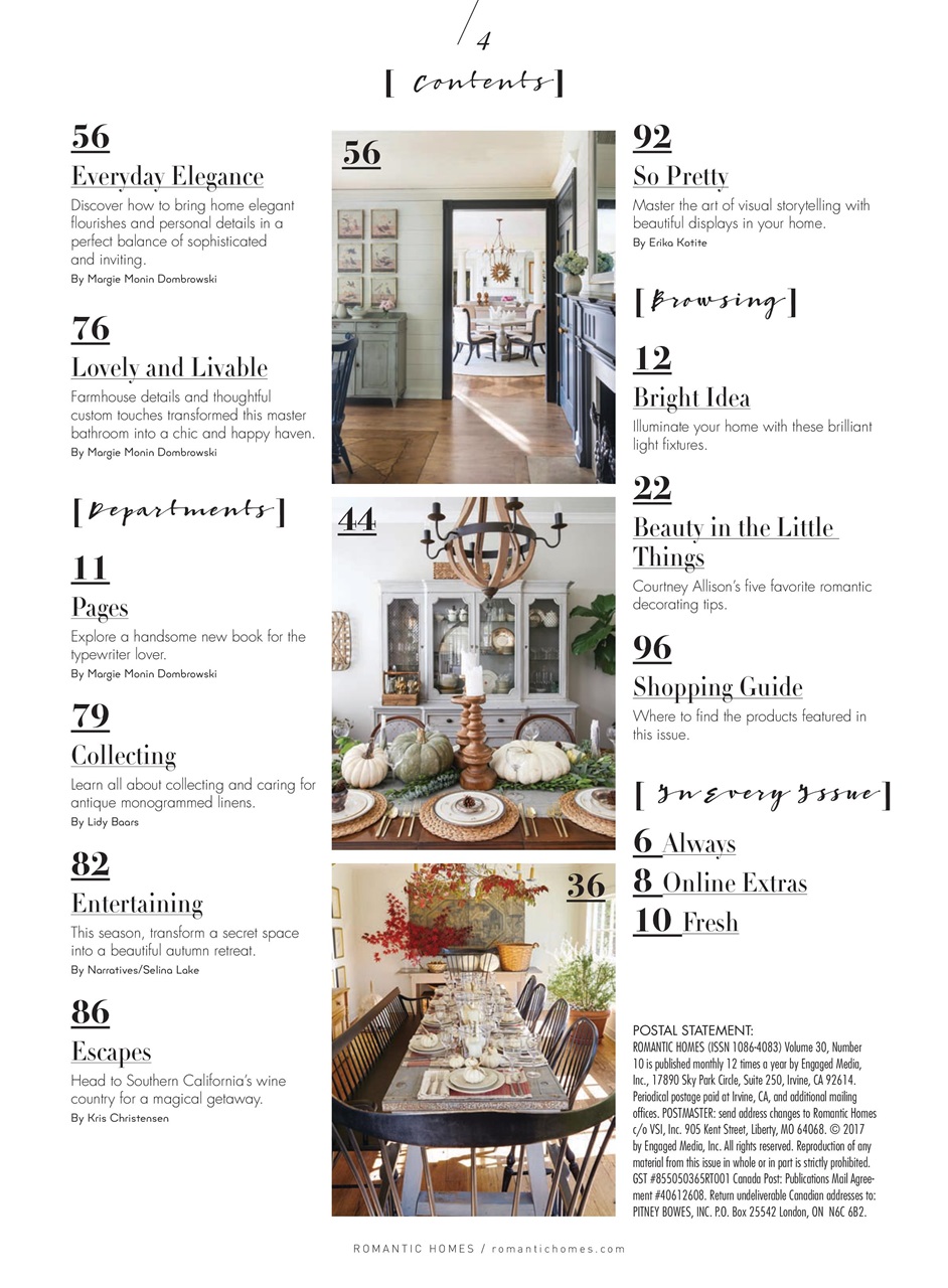 Romantic Homes Preview Pages