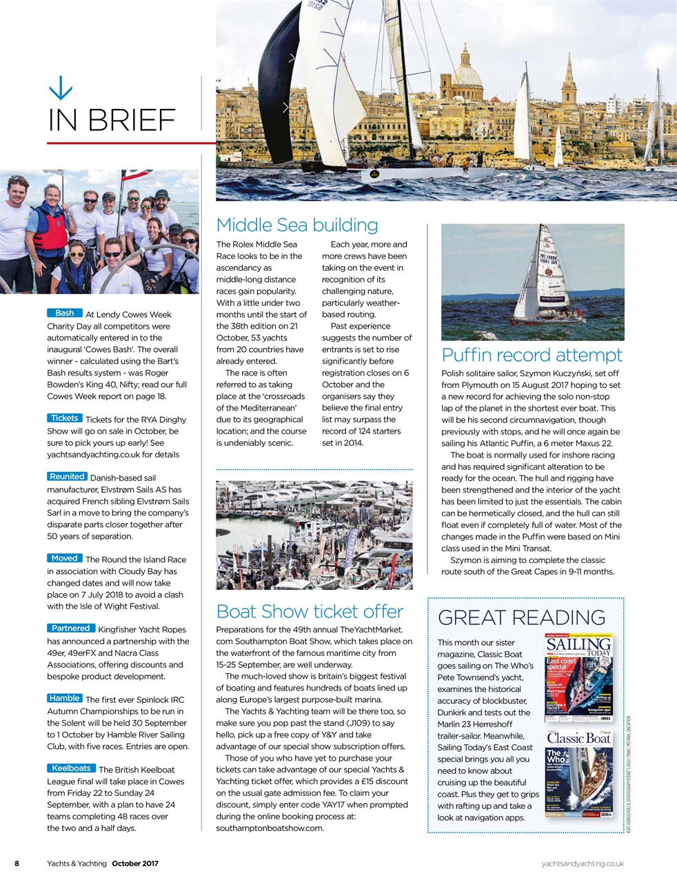 Yachts & Yachting Preview Pages