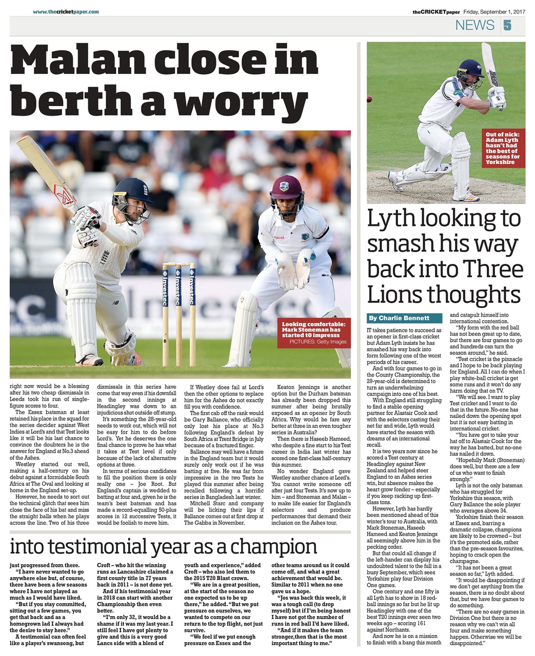 The Cricket Paper Preview Pages