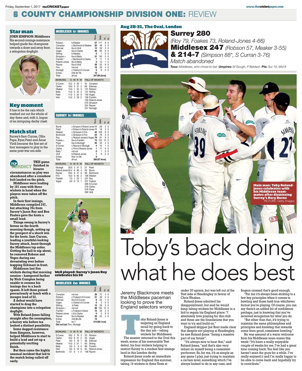 The Cricket Paper Preview Pages
