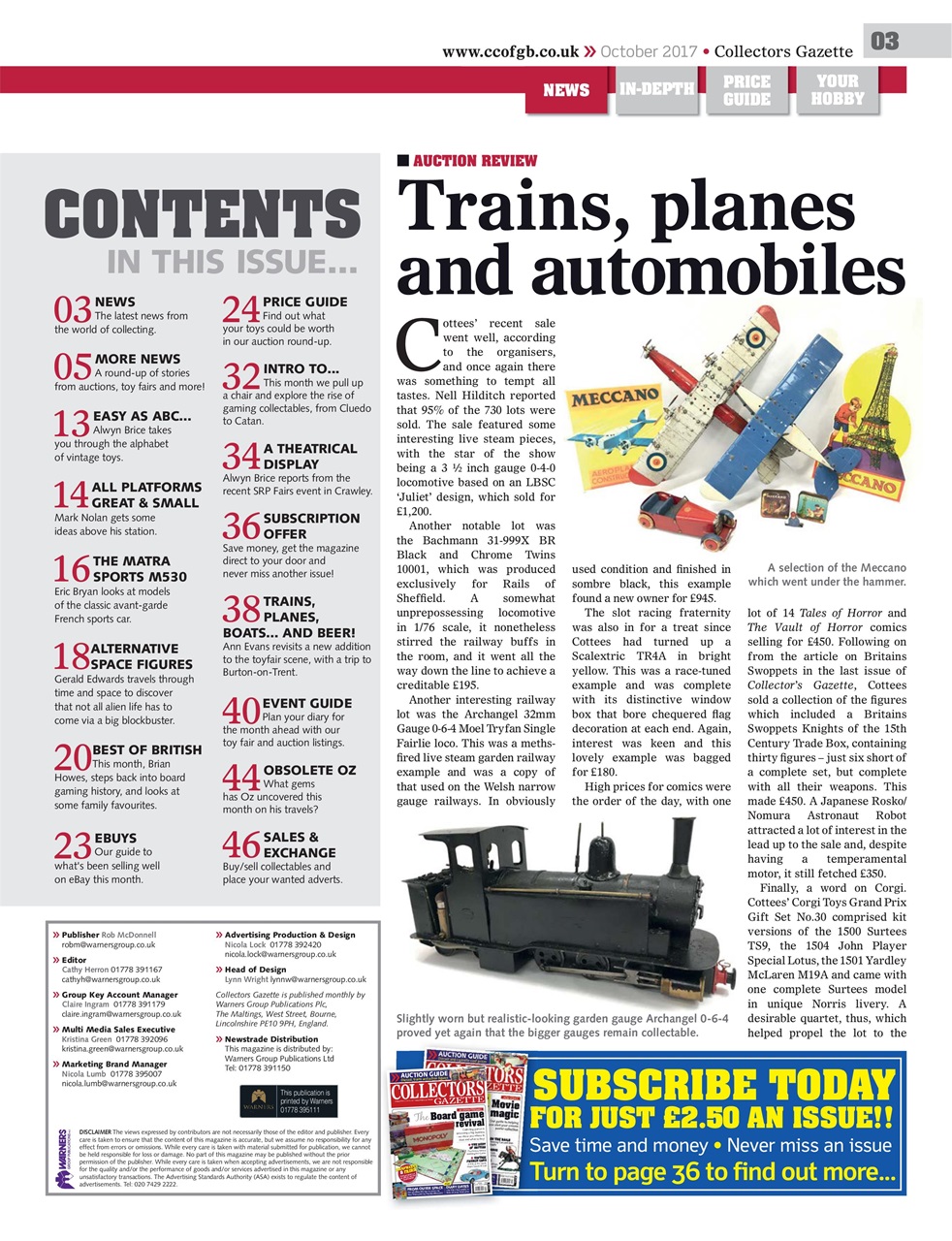 Collectors Gazette Preview Pages