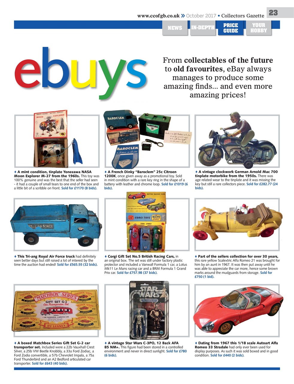 Collectors Gazette Preview Pages