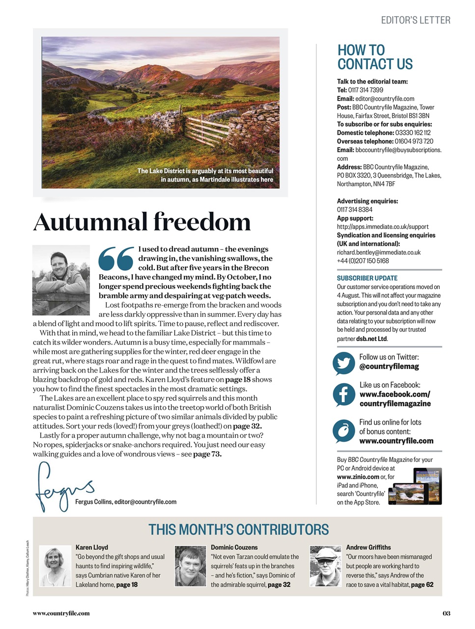 BBC Countryfile Magazine Preview Pages