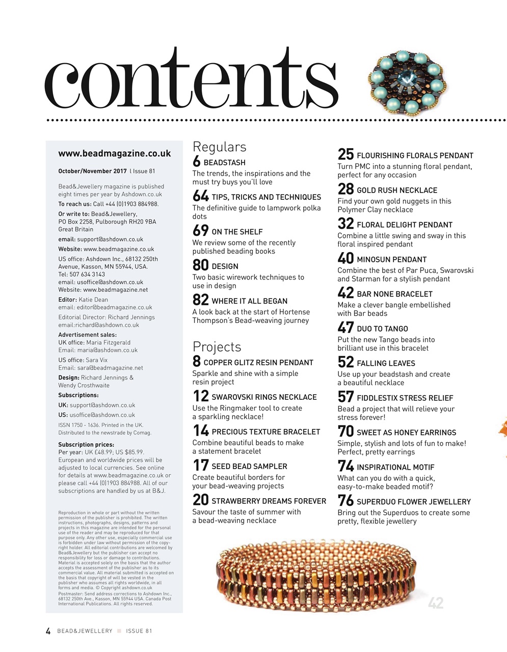 Bead & Jewellery Magazine Preview Pages