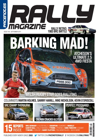 Pacenotes Rally magazine issue Issue 159 - Sept 2017