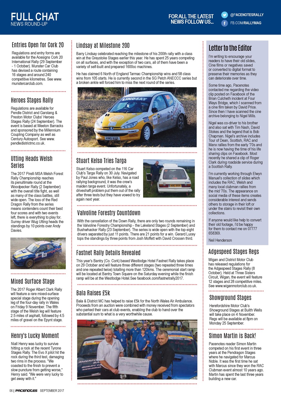 Pacenotes Rally magazine Preview Pages