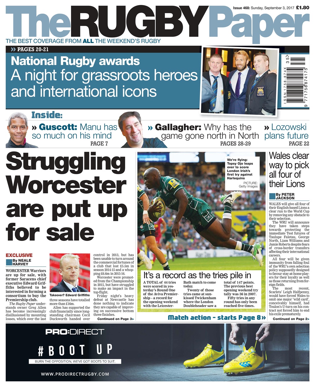 The Rugby Paper Preview Pages