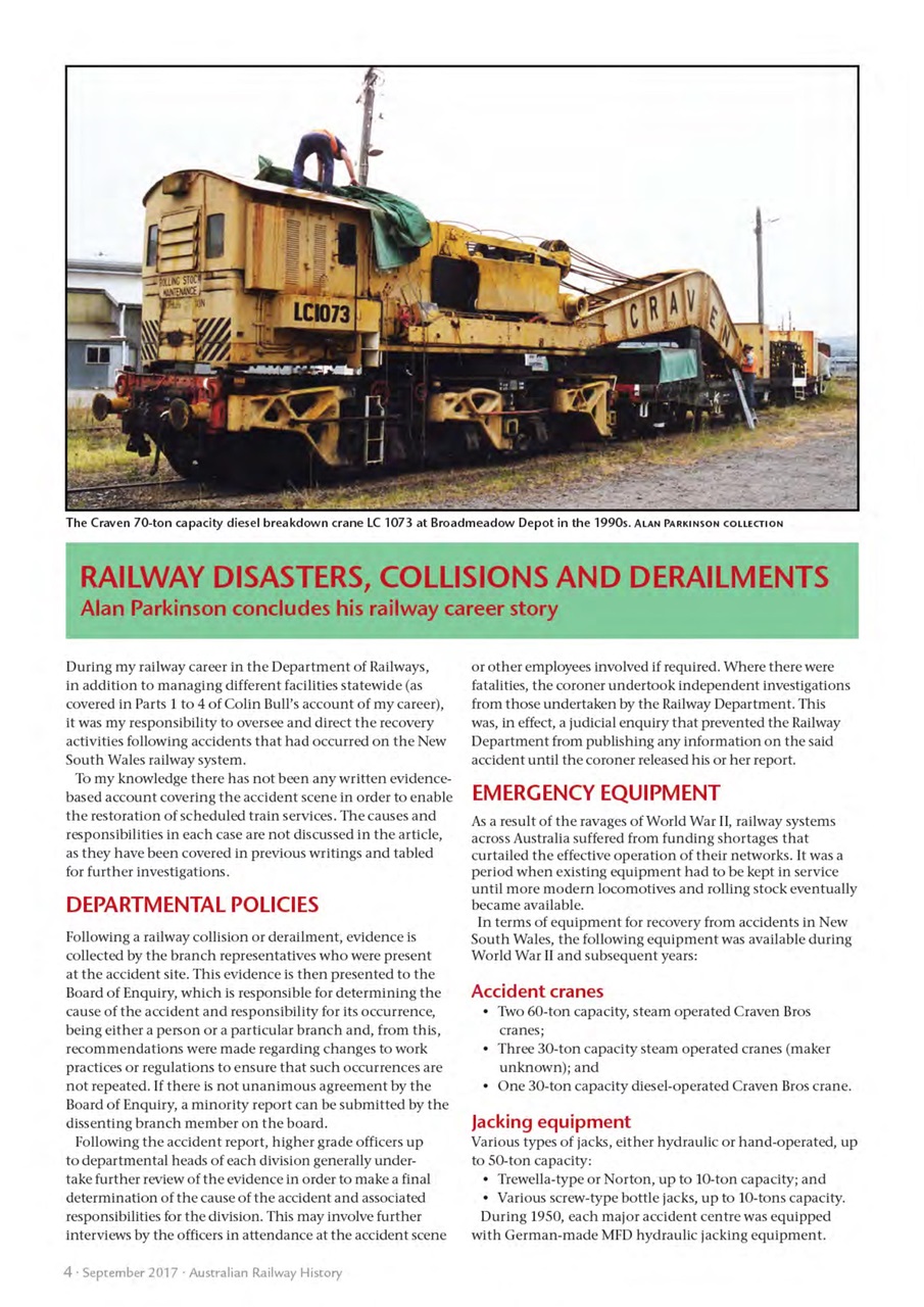 Australian Railway History Preview Pages