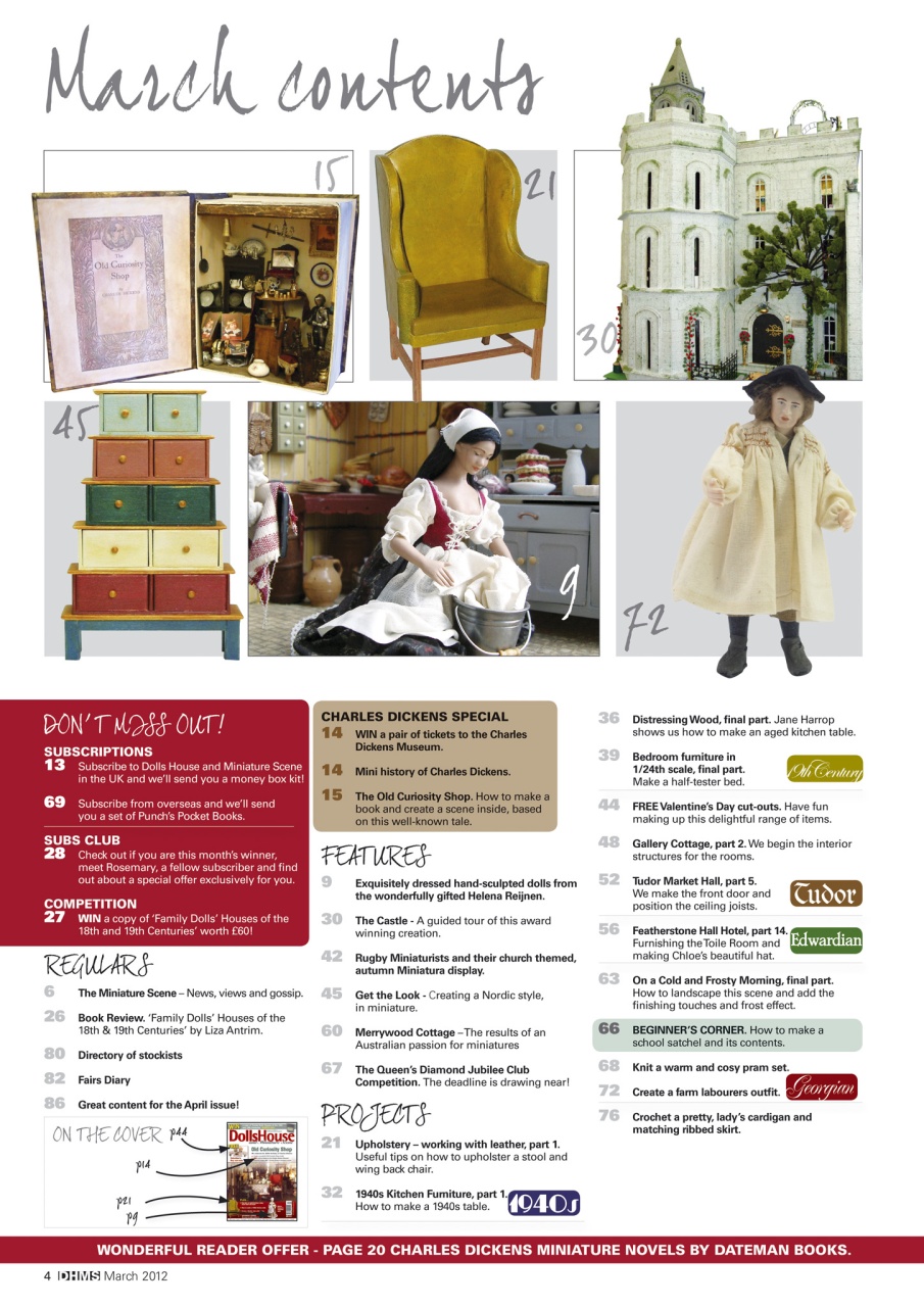 Dolls House and Miniature Scene Preview Pages