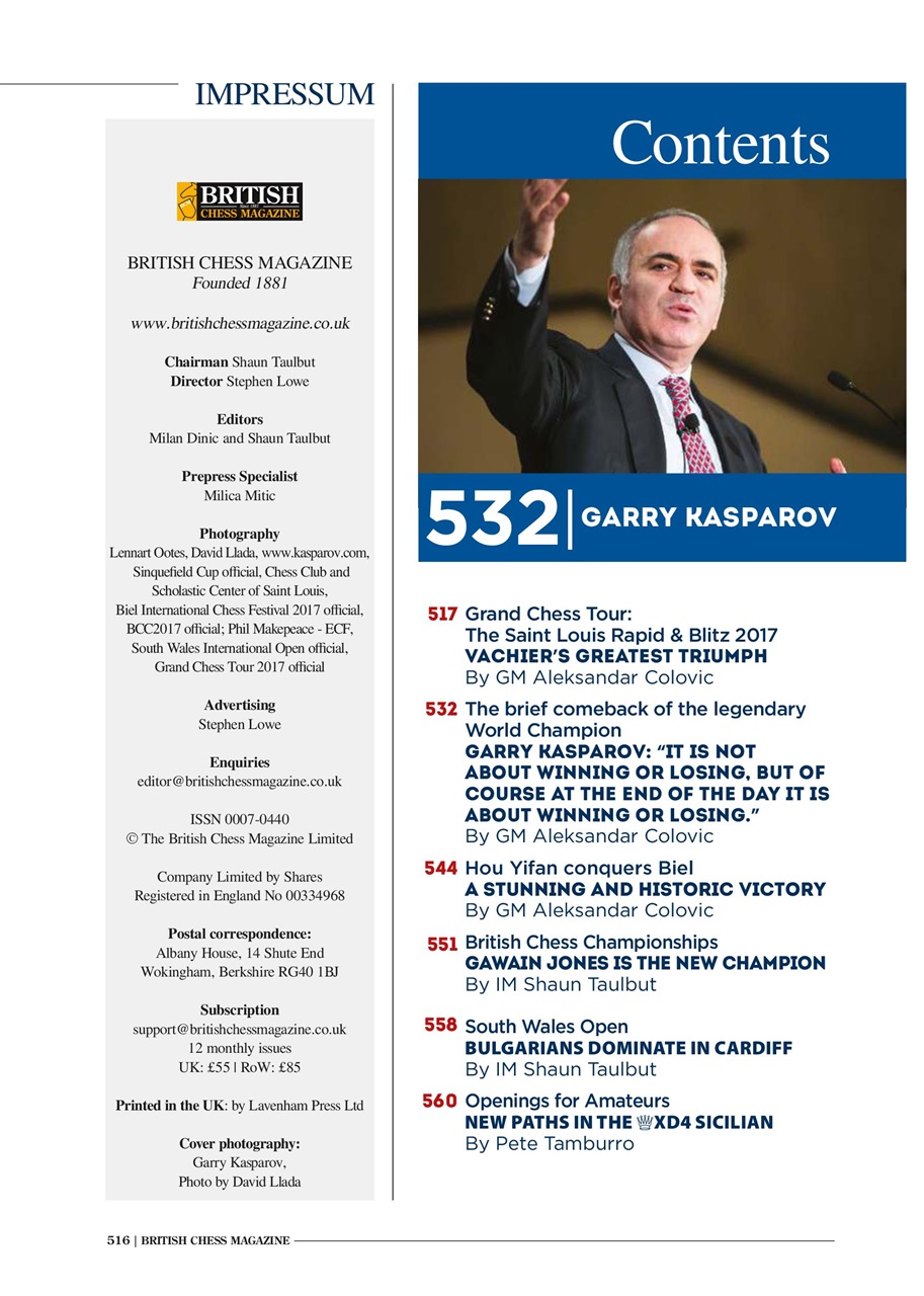 British Chess Magazine Preview Pages