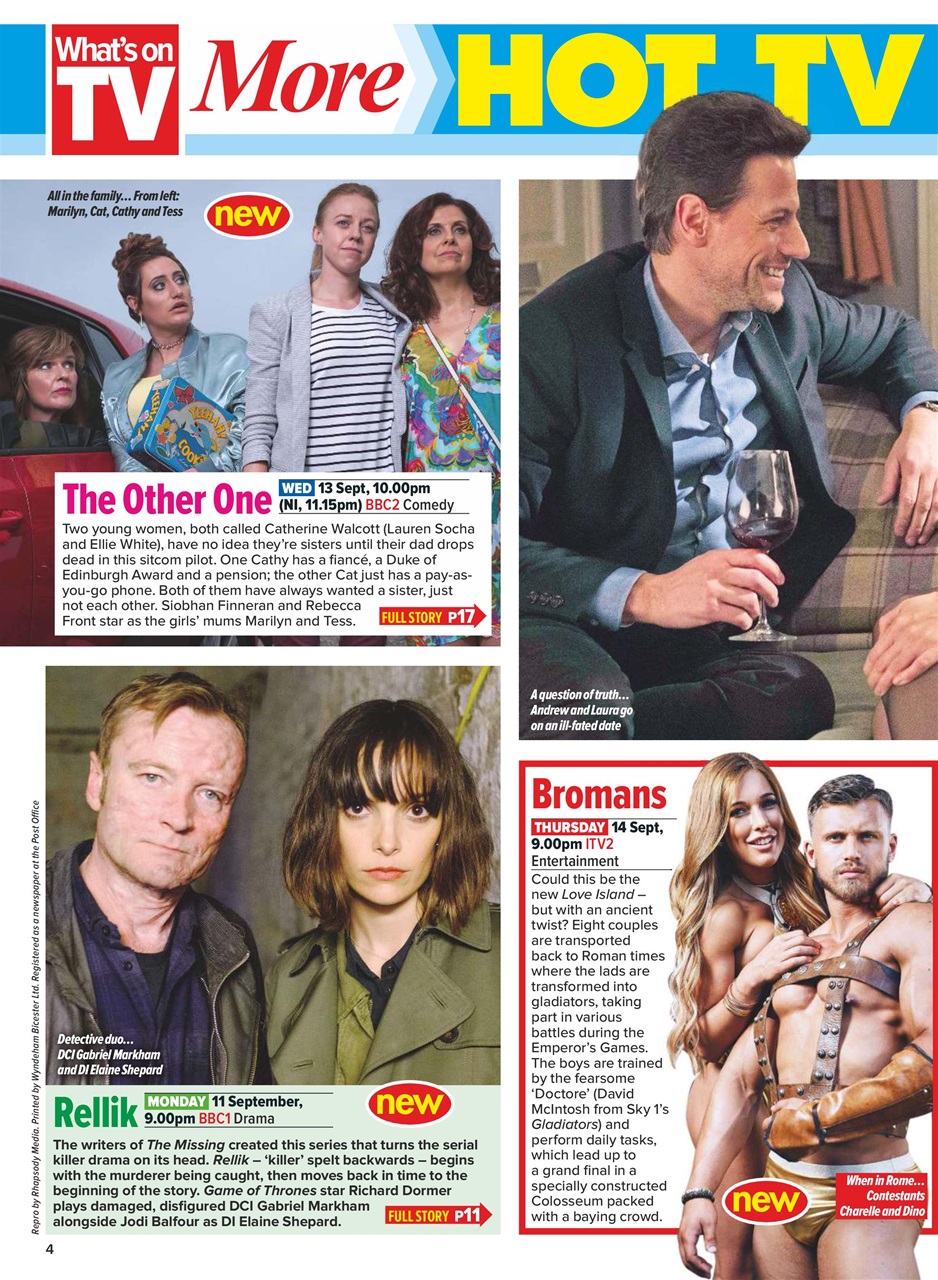 What's on TV Preview Pages