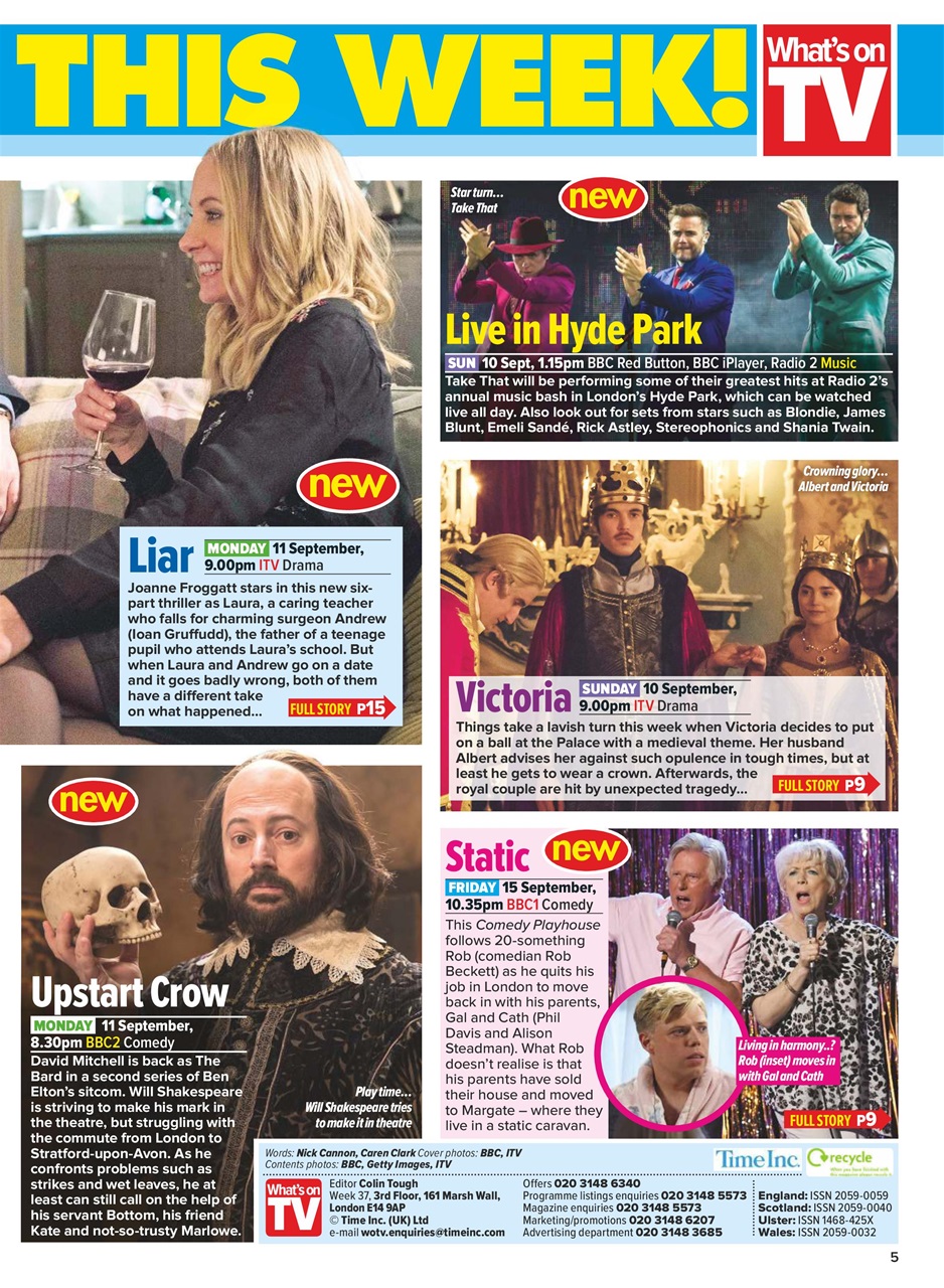 What's on TV Preview Pages