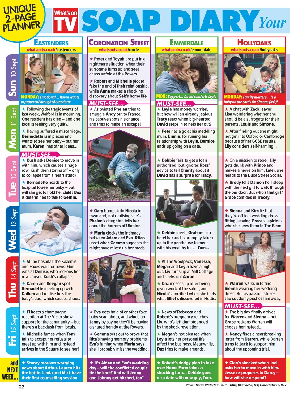 What's on TV Preview Pages