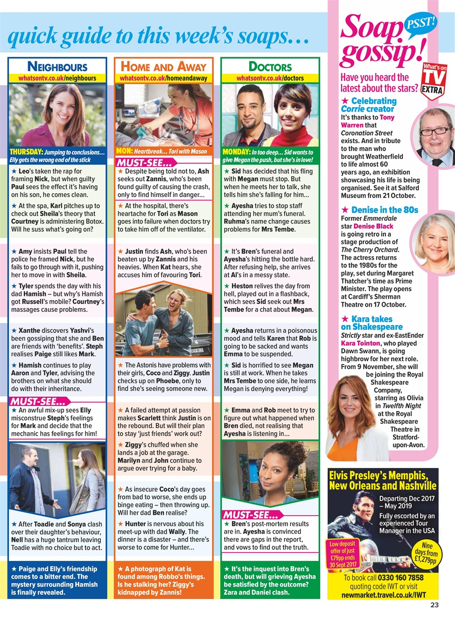 What's on TV Preview Pages