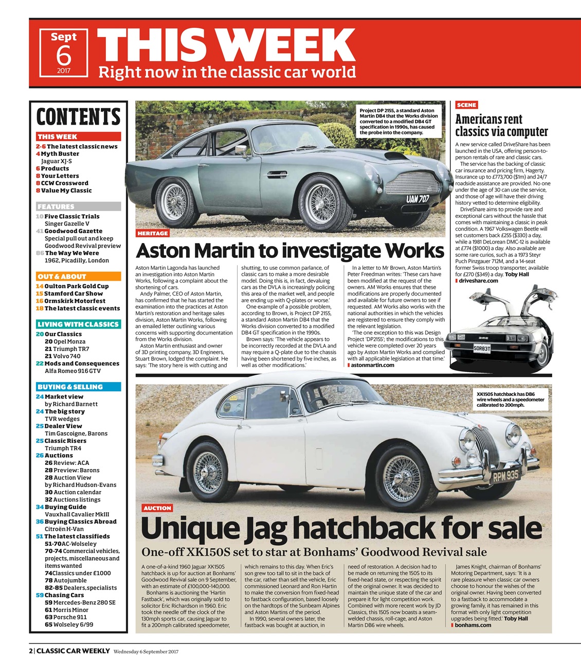 Classic Car Weekly Preview Pages