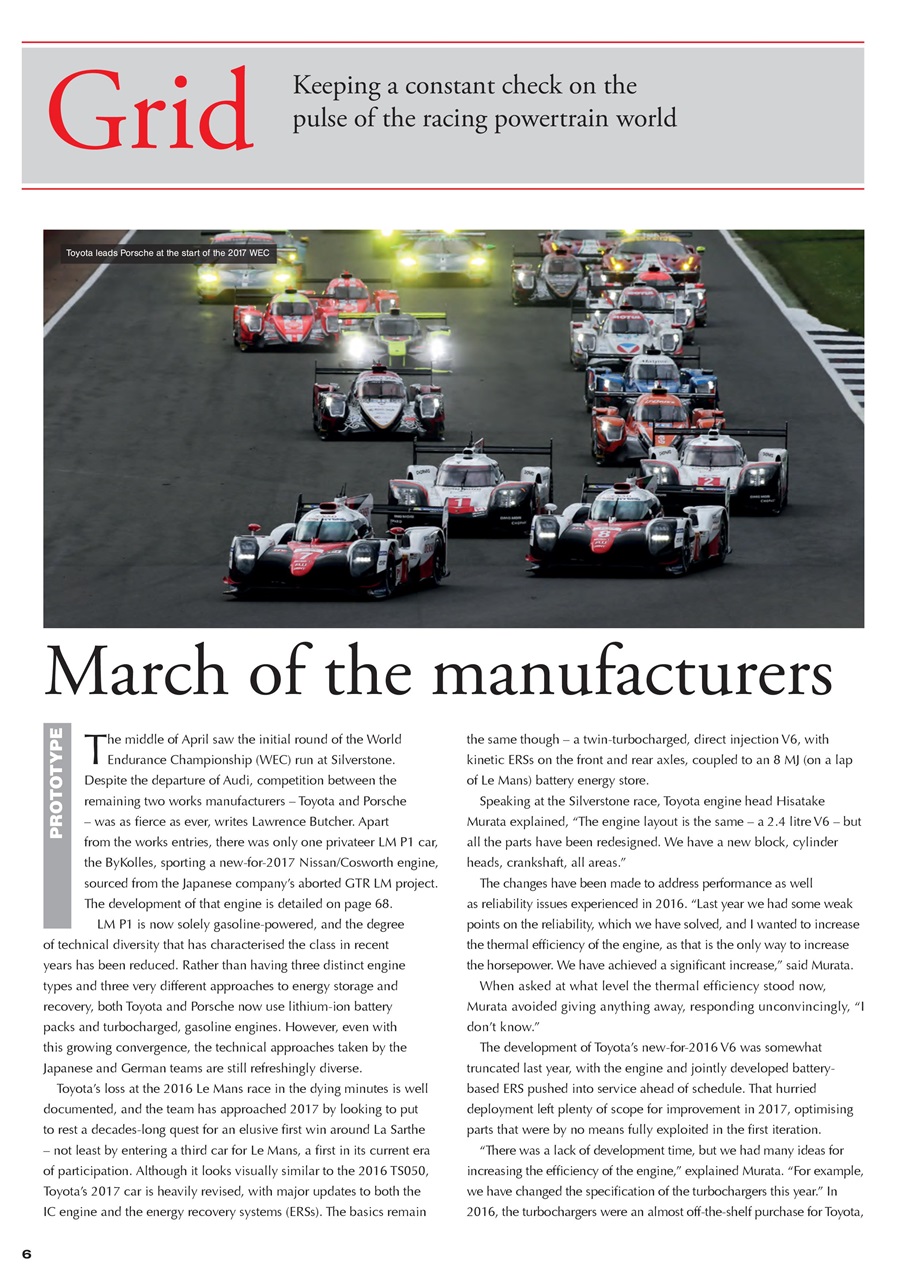 Race Engine Technology Preview Pages