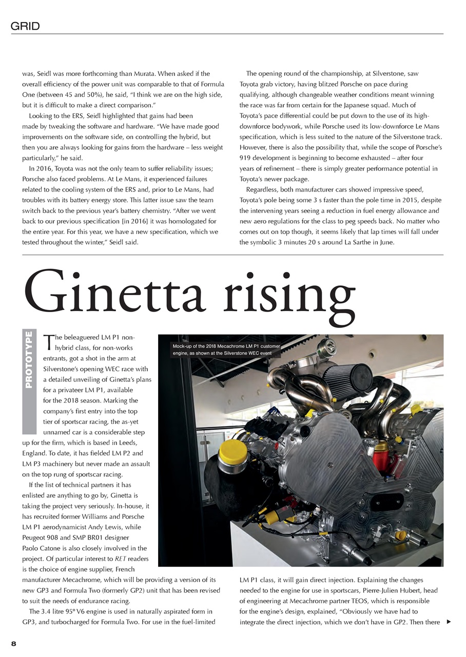 Race Engine Technology Preview Pages