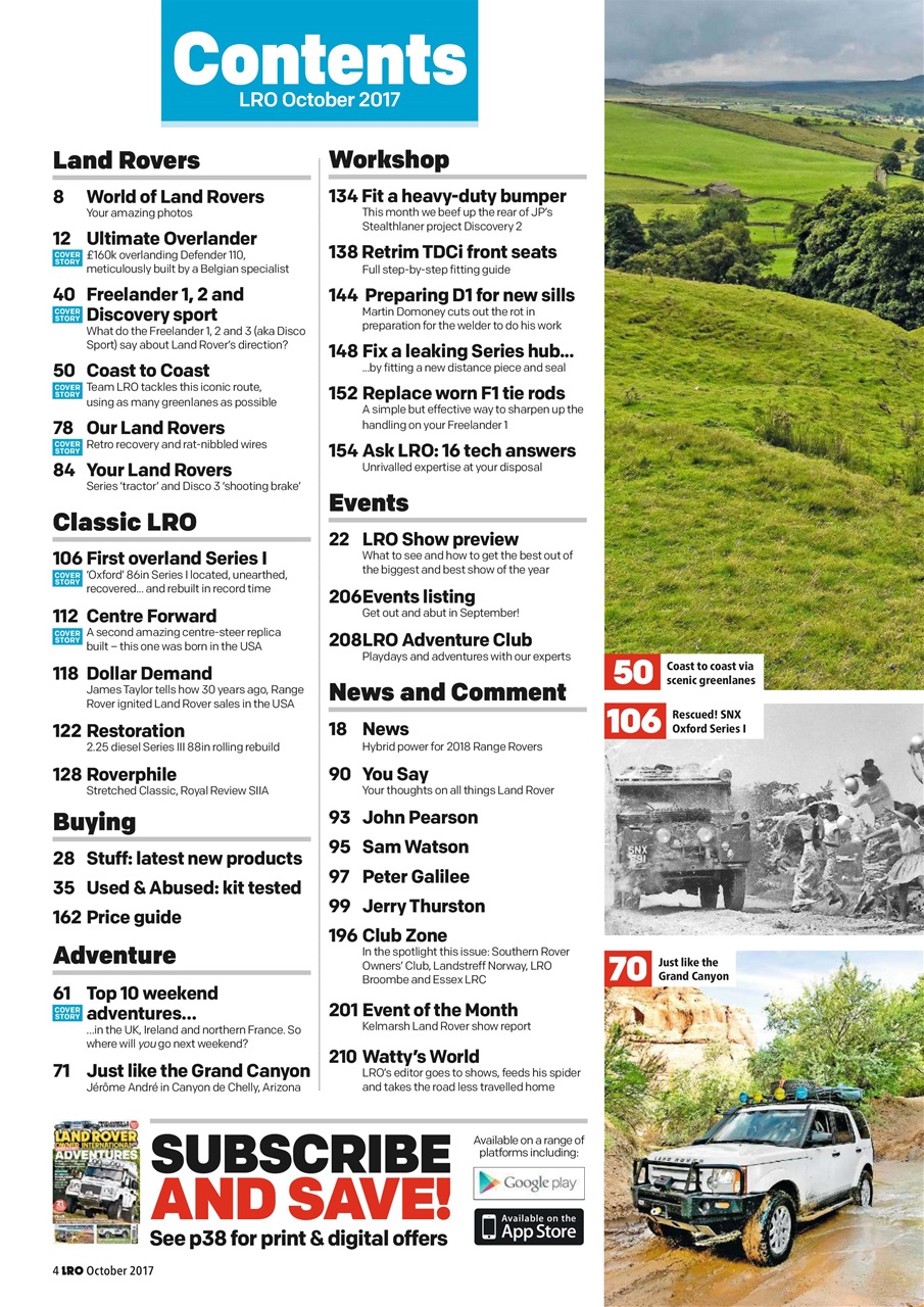 Land Rover Owner Preview Pages