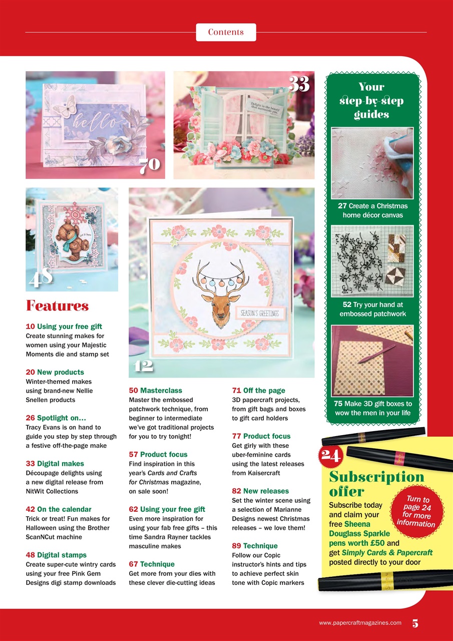 Simply Cards & Papercraft Preview Pages