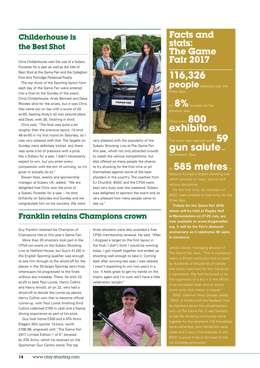 Clay Shooting Preview Pages