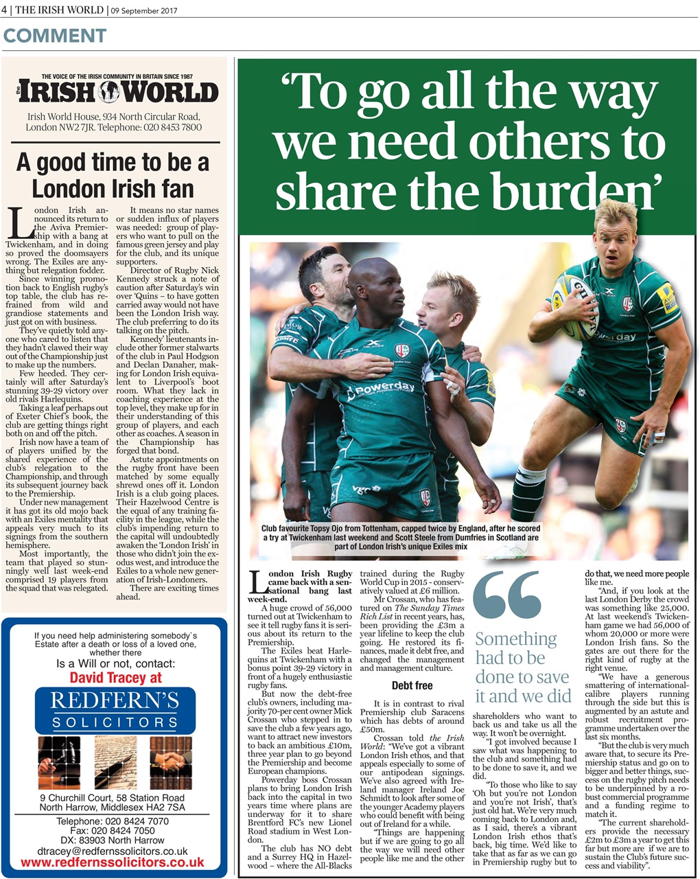 Irish World Preview Pages