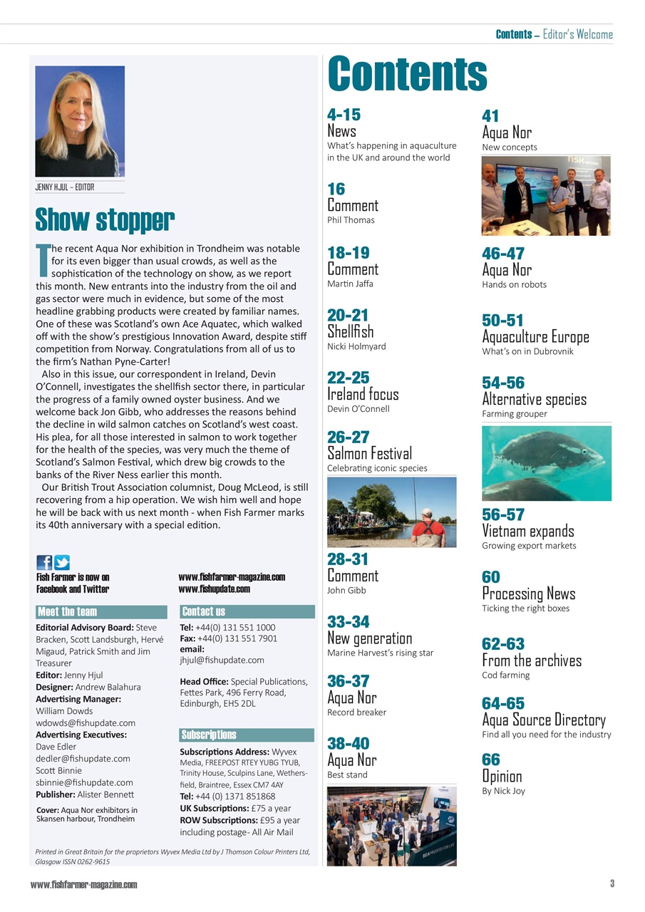Fish Farmer Magazine Preview Pages